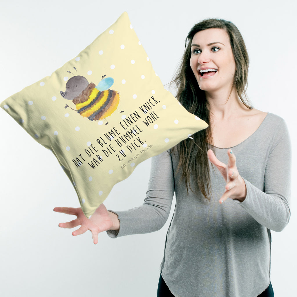 40x40 Kissen Hummel flauschig Kissenhülle, Kopfkissen, Sofakissen, Dekokissen, Motivkissen, Tiermotive, Gute Laune, lustige Sprüche, Tiere, Hummel, Flauschig, Biene, Blume, Natur