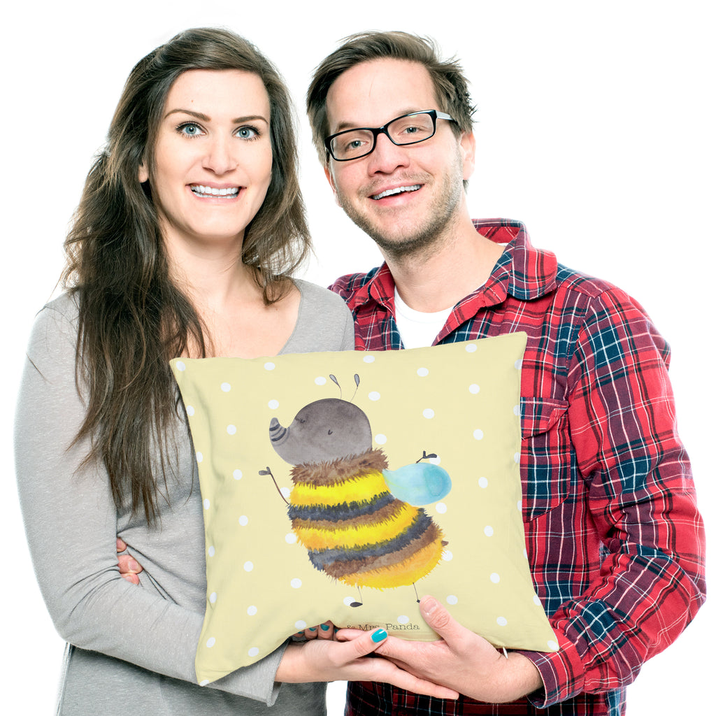 40x40 Kissen Hummel flauschig Kissenhülle, Kopfkissen, Sofakissen, Dekokissen, Motivkissen, Tiermotive, Gute Laune, lustige Sprüche, Tiere, Hummel, Flauschig, Biene, Blume, Natur