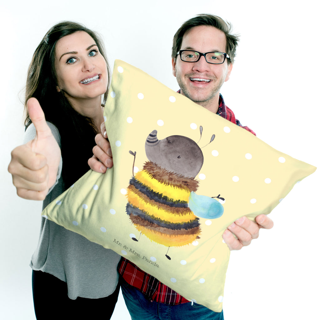 40x40 Kissen Hummel flauschig Kissenhülle, Kopfkissen, Sofakissen, Dekokissen, Motivkissen, Tiermotive, Gute Laune, lustige Sprüche, Tiere, Hummel, Flauschig, Biene, Blume, Natur