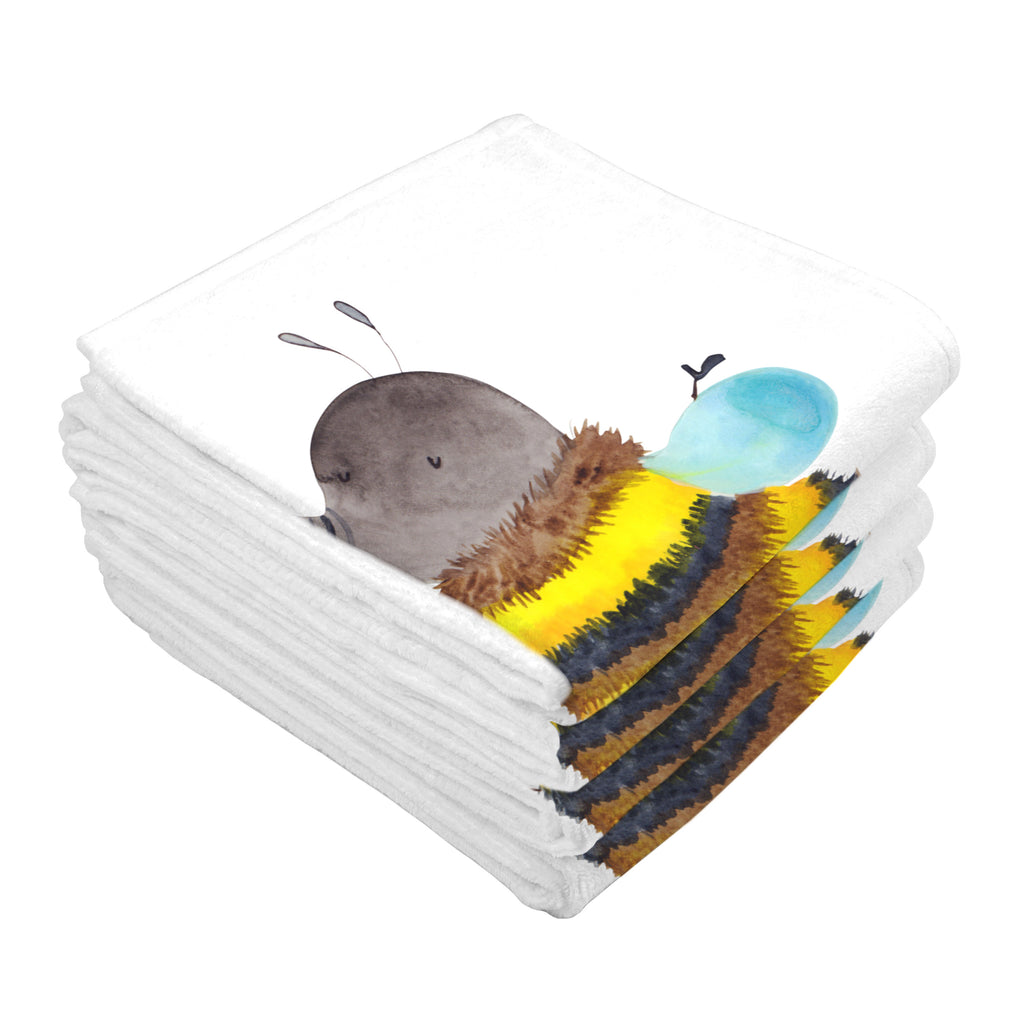 Gäste Handtuch Hummel flauschig Gästetuch, Reisehandtuch, Sport Handtuch, Frottier, Kinder Handtuch, Tiermotive, Gute Laune, lustige Sprüche, Tiere, Hummel, Flauschig, Biene, Blume, Natur