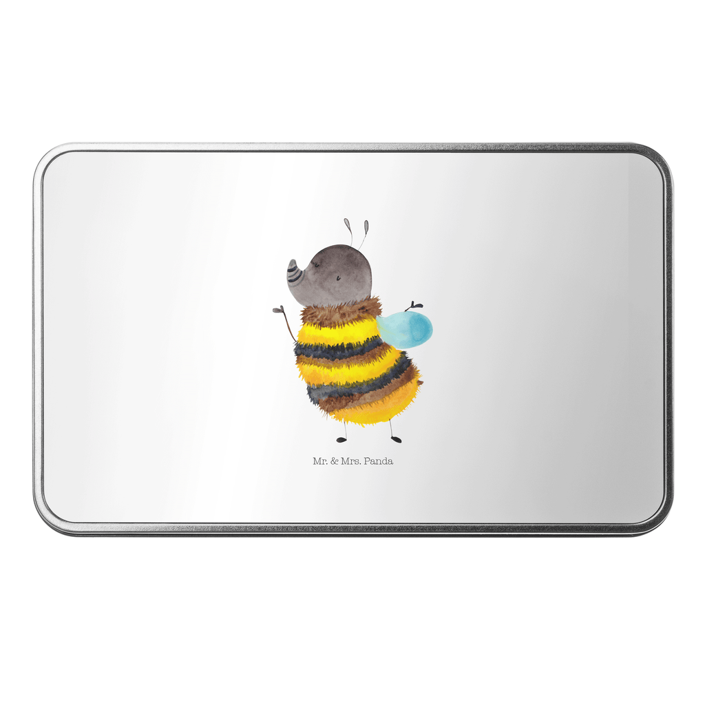 Metalldose rechteckig Hummel flauschig Blechdose, Metalldose, Blechbox, Container, Keksdose, Vorratsdose, Vorratsbox, Döschen, Versperbox, Vesperdose, Aufbewahrungsdose, Aufbewahrungsbox, Aluminiumdose, Dose, Tiermotive, Gute Laune, lustige Sprüche, Tiere, Hummel, Flauschig, Biene, Blume, Natur