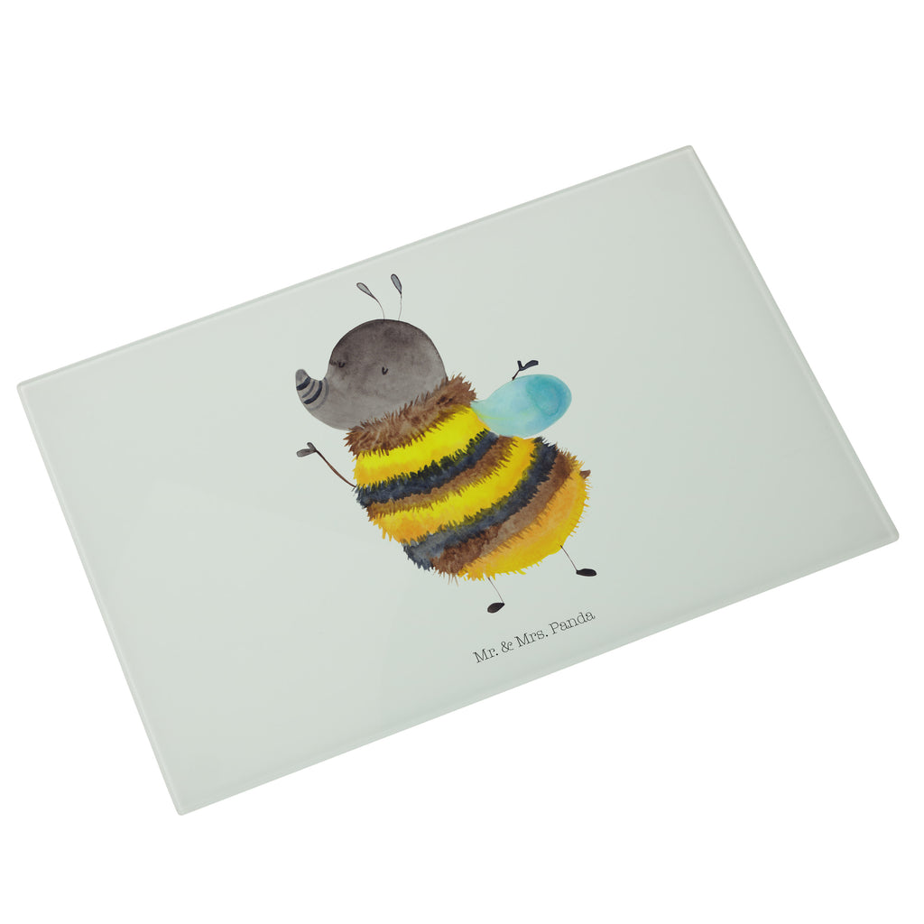 Medium Glas Schneidbrett Hummel flauschig Glasschneidebrett, Schneidebrett, Tiermotive, Gute Laune, lustige Sprüche, Tiere, Hummel, Flauschig, Biene, Blume, Natur
