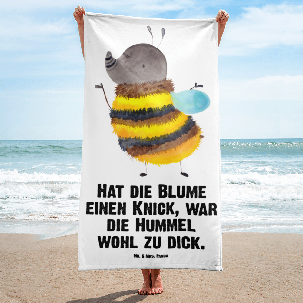 XL Badehandtuch Hummel flauschig Handtuch, Badetuch, Duschtuch, Strandtuch, Saunatuch, Tiermotive, Gute Laune, lustige Sprüche, Tiere, Hummel, Flauschig, Biene, Blume, Natur