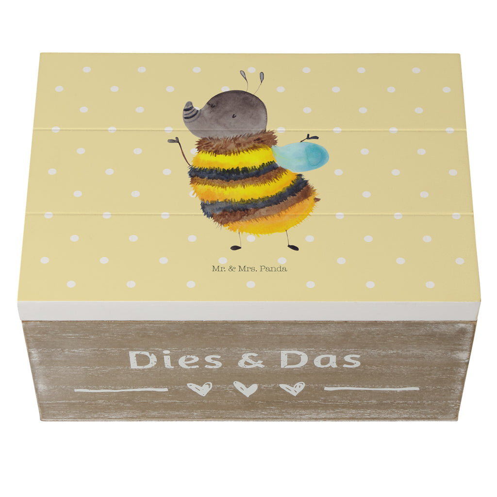 Holzkiste Hummel flauschig Holzkiste, Kiste, Schatzkiste, Truhe, Schatulle, XXL, Erinnerungsbox, Erinnerungskiste, Dekokiste, Aufbewahrungsbox, Tiermotive, Gute Laune, lustige Sprüche, Tiere, Hummel, Flauschig, Biene, Blume, Natur
