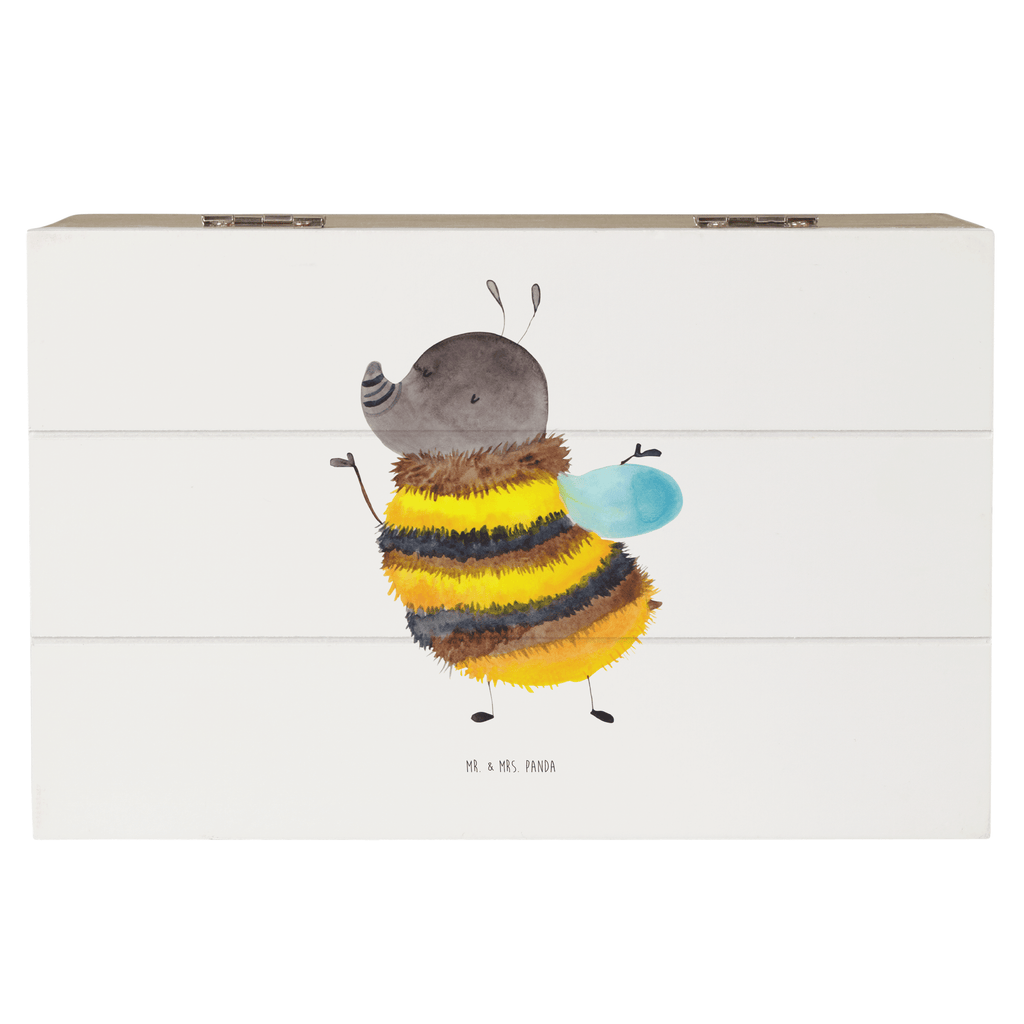 Holzkiste Hummel flauschig Holzkiste, Kiste, Schatzkiste, Truhe, Schatulle, XXL, Erinnerungsbox, Erinnerungskiste, Dekokiste, Aufbewahrungsbox, Tiermotive, Gute Laune, lustige Sprüche, Tiere, Hummel, Flauschig, Biene, Blume, Natur