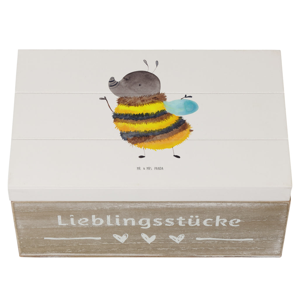 Holzkiste Hummel flauschig Holzkiste, Kiste, Schatzkiste, Truhe, Schatulle, XXL, Erinnerungsbox, Erinnerungskiste, Dekokiste, Aufbewahrungsbox, Tiermotive, Gute Laune, lustige Sprüche, Tiere, Hummel, Flauschig, Biene, Blume, Natur
