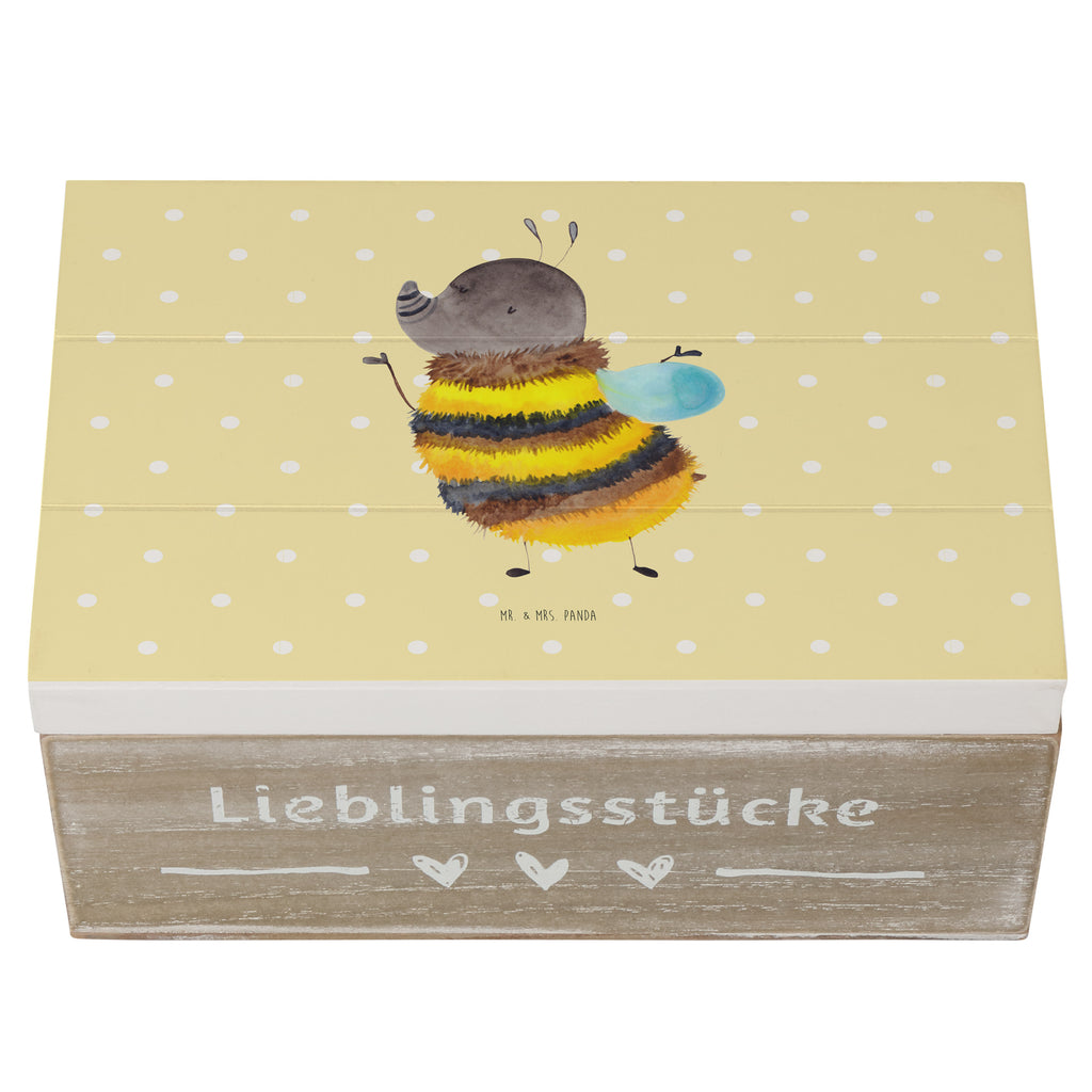 Holzkiste Hummel flauschig Holzkiste, Kiste, Schatzkiste, Truhe, Schatulle, XXL, Erinnerungsbox, Erinnerungskiste, Dekokiste, Aufbewahrungsbox, Tiermotive, Gute Laune, lustige Sprüche, Tiere, Hummel, Flauschig, Biene, Blume, Natur
