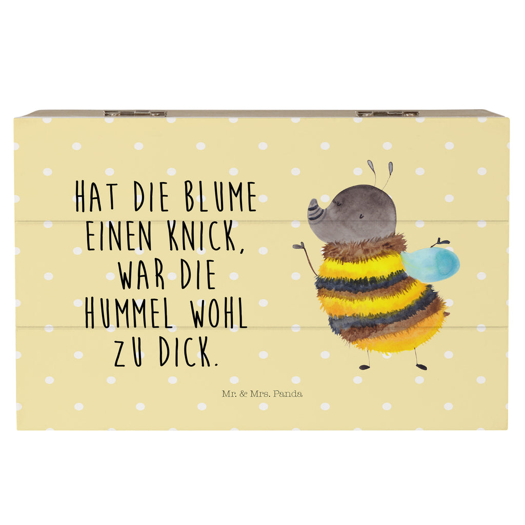 Holzkiste Hummel flauschig Holzkiste, Kiste, Schatzkiste, Truhe, Schatulle, XXL, Erinnerungsbox, Erinnerungskiste, Dekokiste, Aufbewahrungsbox, Tiermotive, Gute Laune, lustige Sprüche, Tiere, Hummel, Flauschig, Biene, Blume, Natur