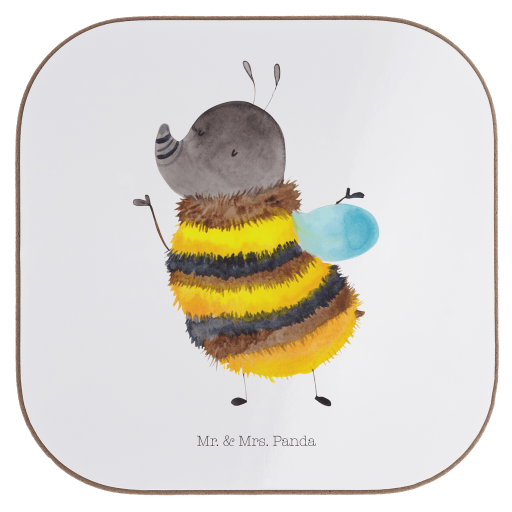 Quadratische Untersetzer Hummel flauschig Bierdeckel, Glasuntersetzer, Untersetzer Gläser, Getränkeuntersetzer, Tiermotive, Gute Laune, lustige Sprüche, Tiere, Hummel, Flauschig, Biene, Blume, Natur