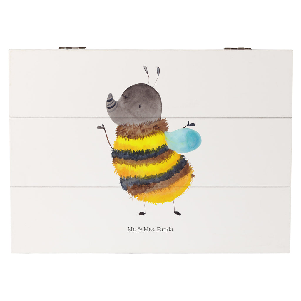 Holzkiste Hummel flauschig Holzkiste, Kiste, Schatzkiste, Truhe, Schatulle, XXL, Erinnerungsbox, Erinnerungskiste, Dekokiste, Aufbewahrungsbox, Tiermotive, Gute Laune, lustige Sprüche, Tiere, Hummel, Flauschig, Biene, Blume, Natur