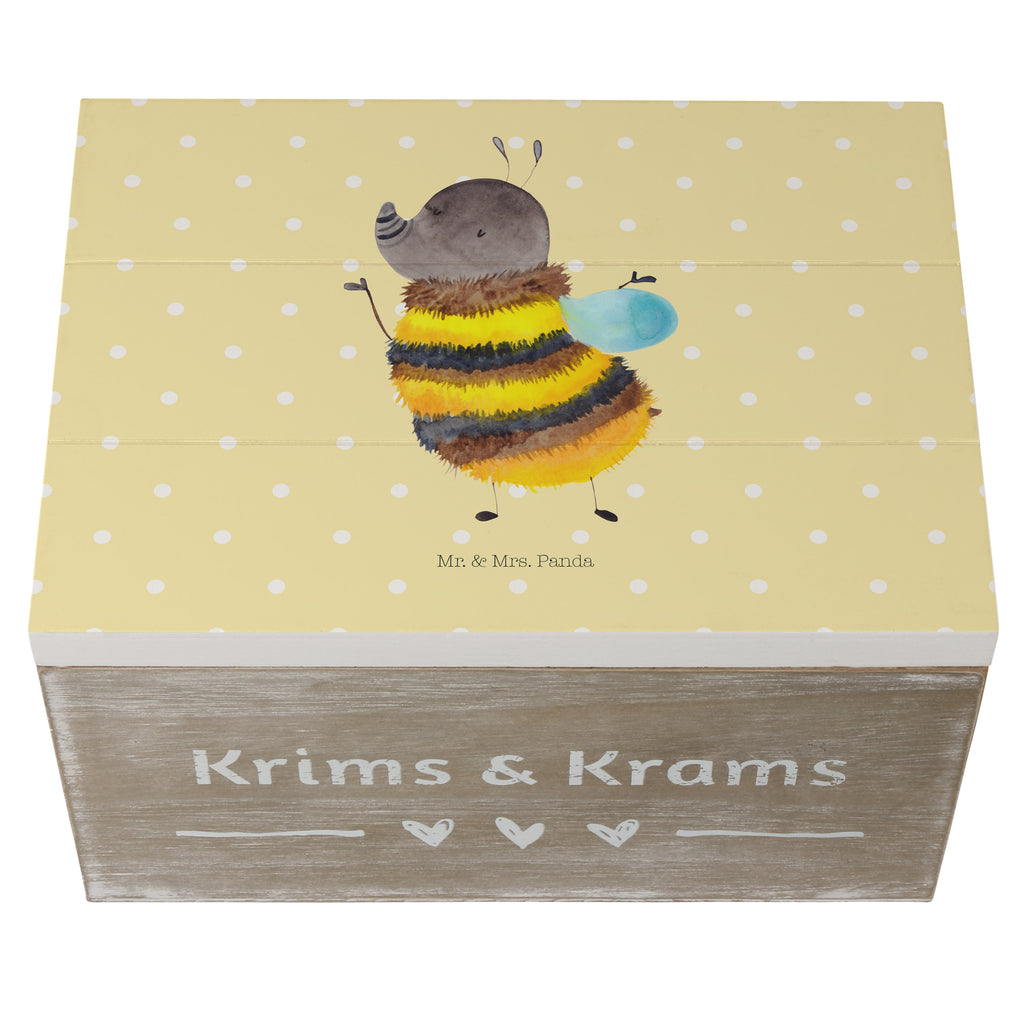 Holzkiste Hummel flauschig Holzkiste, Kiste, Schatzkiste, Truhe, Schatulle, XXL, Erinnerungsbox, Erinnerungskiste, Dekokiste, Aufbewahrungsbox, Tiermotive, Gute Laune, lustige Sprüche, Tiere, Hummel, Flauschig, Biene, Blume, Natur