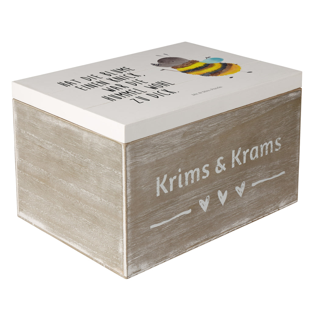 Holzkiste Hummel flauschig Holzkiste, Kiste, Schatzkiste, Truhe, Schatulle, XXL, Erinnerungsbox, Erinnerungskiste, Dekokiste, Aufbewahrungsbox, Tiermotive, Gute Laune, lustige Sprüche, Tiere, Hummel, Flauschig, Biene, Blume, Natur