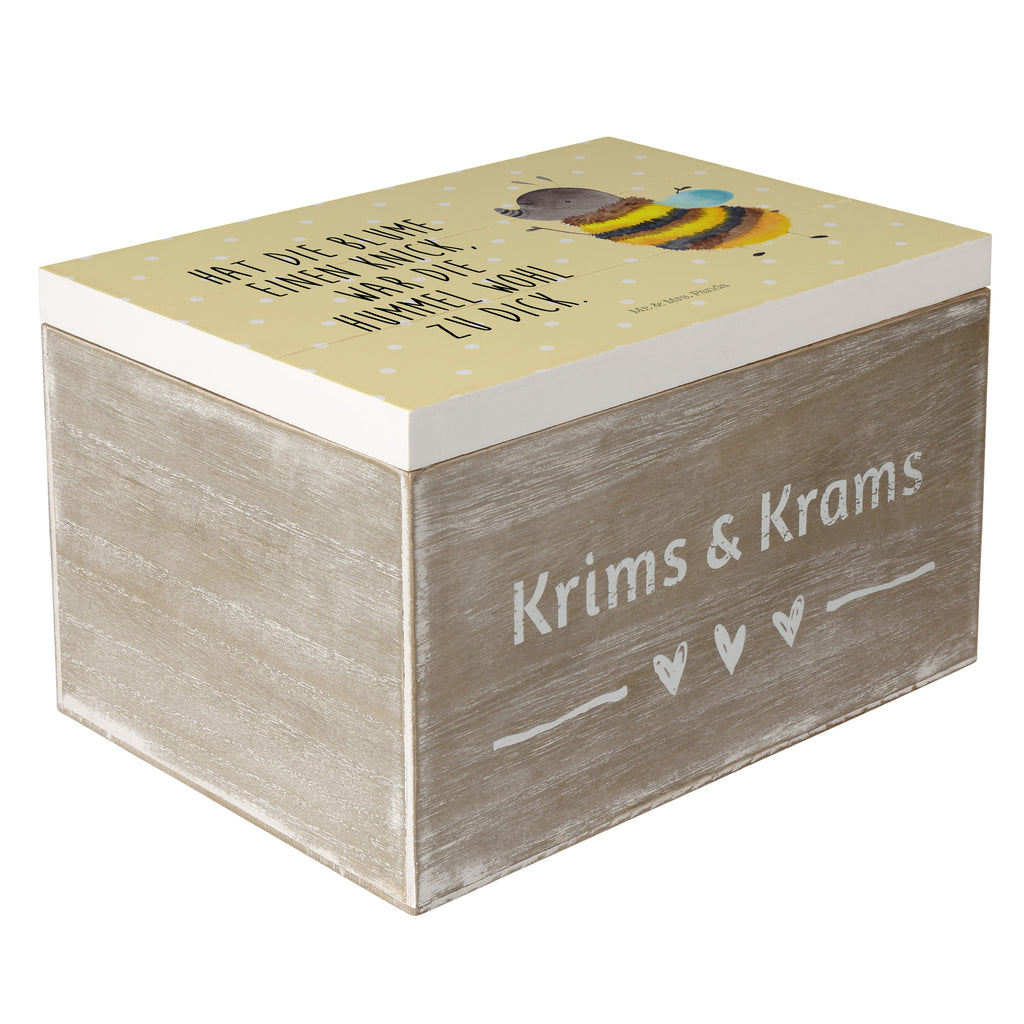 Holzkiste Hummel flauschig Holzkiste, Kiste, Schatzkiste, Truhe, Schatulle, XXL, Erinnerungsbox, Erinnerungskiste, Dekokiste, Aufbewahrungsbox, Tiermotive, Gute Laune, lustige Sprüche, Tiere, Hummel, Flauschig, Biene, Blume, Natur