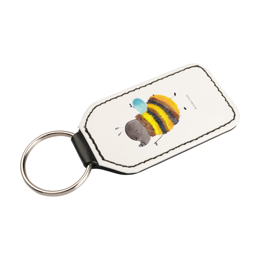 Rechteckig Schlüsselanhänger Hummel flauschig Schlüsselanhänger, Anhänger, Taschenanhänger, Glücksbringer, Schutzengel, Tiermotive, Gute Laune, lustige Sprüche, Tiere, Hummel, Flauschig, Biene, Blume, Natur