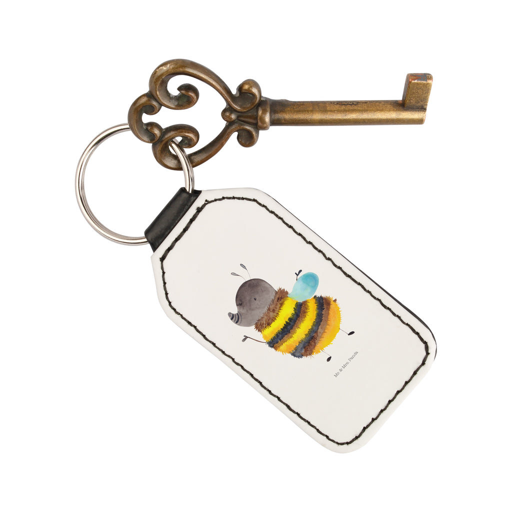 Rechteckig Schlüsselanhänger Hummel flauschig Schlüsselanhänger, Anhänger, Taschenanhänger, Glücksbringer, Schutzengel, Tiermotive, Gute Laune, lustige Sprüche, Tiere, Hummel, Flauschig, Biene, Blume, Natur