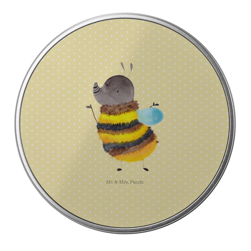 Blechdose rund Hummel flauschig Metalldose, Keksdose, Dose, Vorratsdose, Geschenkbox, Tiermotive, Gute Laune, lustige Sprüche, Tiere, Hummel, Flauschig, Biene, Blume, Natur