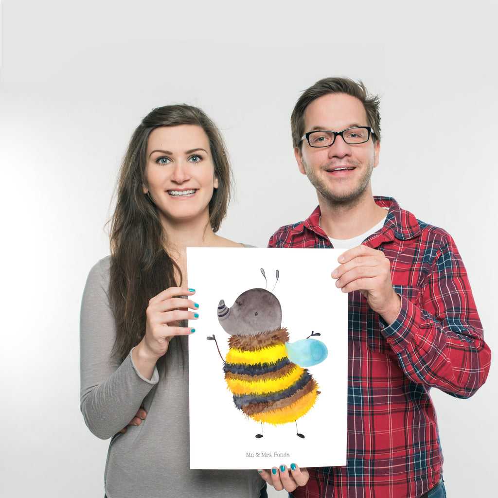 Poster Hummel flauschig Poster, Wandposter, Bild, Wanddeko, Küchenposter, Kinderposter, Wanddeko Bild, Raumdekoration, Wanddekoration, Handgemaltes Poster, Mr. & Mrs. Panda Poster, Designposter, Kunstdruck, Posterdruck, Tiermotive, Gute Laune, lustige Sprüche, Tiere, Hummel, Flauschig, Biene, Blume, Natur