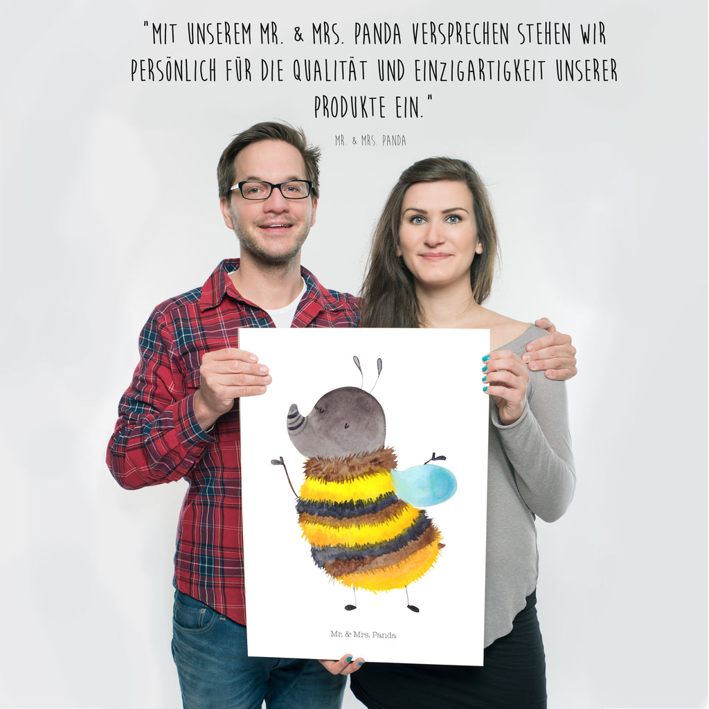 Poster Hummel flauschig Poster, Wandposter, Bild, Wanddeko, Küchenposter, Kinderposter, Wanddeko Bild, Raumdekoration, Wanddekoration, Handgemaltes Poster, Mr. & Mrs. Panda Poster, Designposter, Kunstdruck, Posterdruck, Tiermotive, Gute Laune, lustige Sprüche, Tiere, Hummel, Flauschig, Biene, Blume, Natur