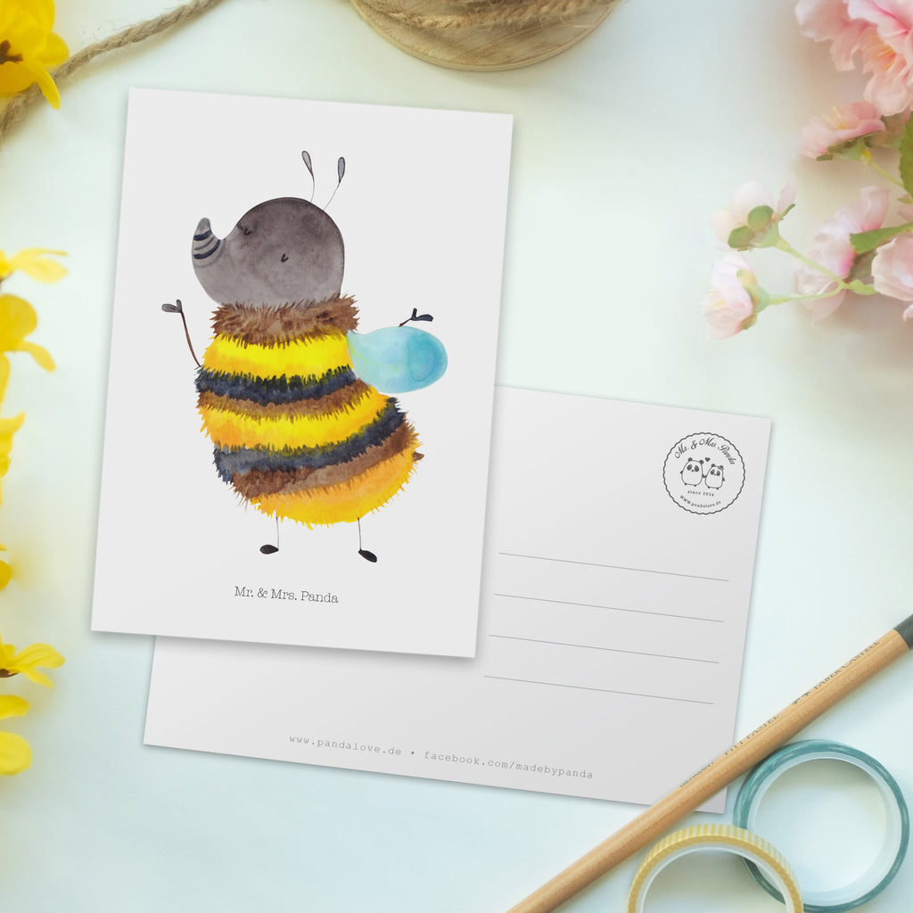 Postkarte Hummel flauschig Geschenkkarte, Grußkarte, Karte, Einladung, Ansichtskarte, Geburtstagskarte, Einladungskarte, Dankeskarte, Tiermotive, Gute Laune, lustige Sprüche, Tiere, Hummel, Flauschig, Biene, Blume, Natur