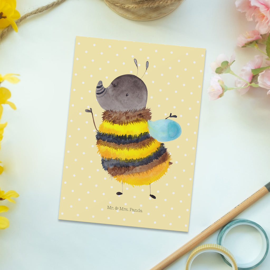 Postkarte Hummel flauschig Geschenkkarte, Grußkarte, Karte, Einladung, Ansichtskarte, Geburtstagskarte, Einladungskarte, Dankeskarte, Tiermotive, Gute Laune, lustige Sprüche, Tiere, Hummel, Flauschig, Biene, Blume, Natur