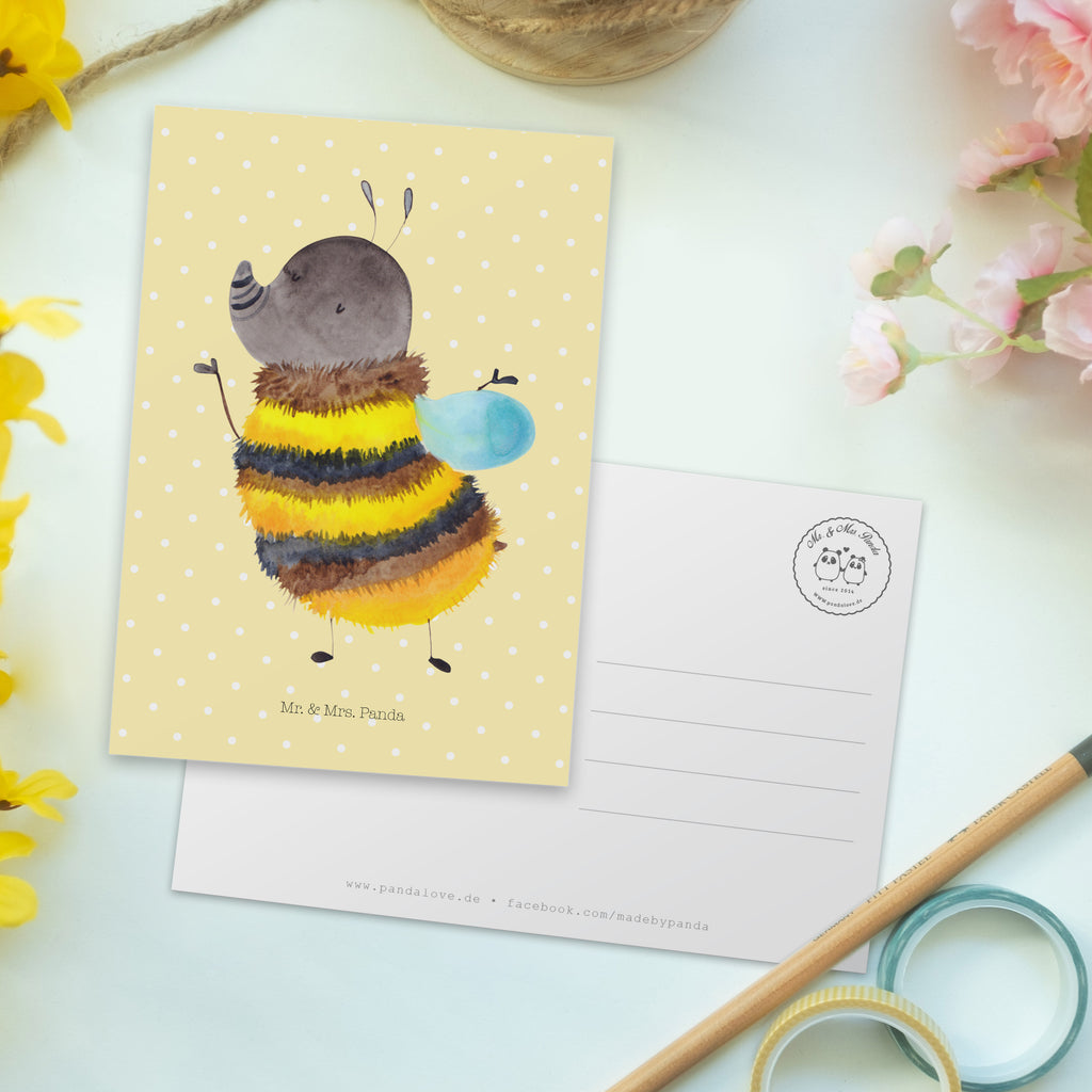 Postkarte Hummel flauschig Geschenkkarte, Grußkarte, Karte, Einladung, Ansichtskarte, Geburtstagskarte, Einladungskarte, Dankeskarte, Tiermotive, Gute Laune, lustige Sprüche, Tiere, Hummel, Flauschig, Biene, Blume, Natur