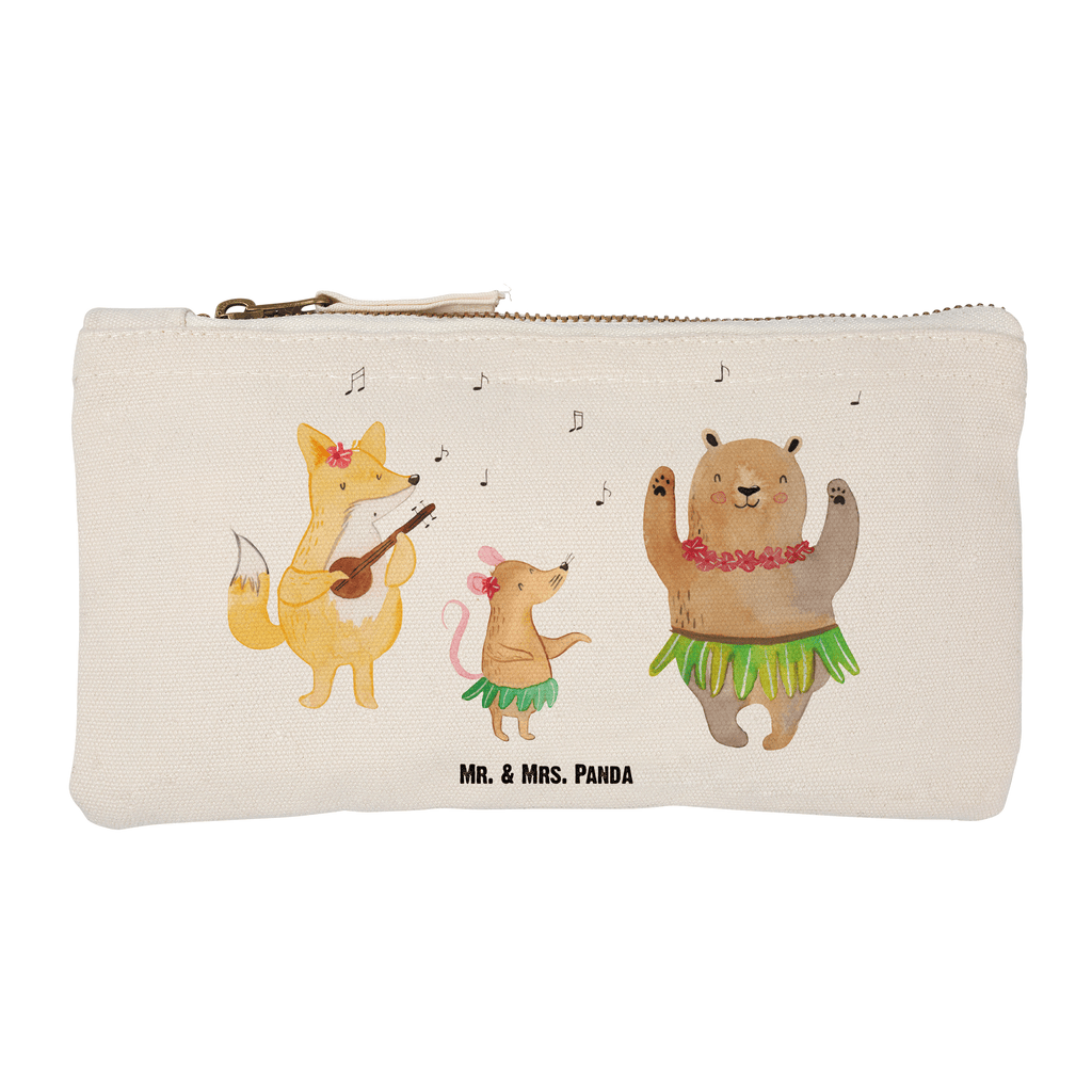 Schminktasche Waldtiere Aloha Schminktasche, Kosmetiktasche, Kosmetikbeutel, Stiftemäppchen, Etui, Federmappe, Makeup, XXL, Schminketui, Kosmetiketui, Schlamperetui, Tiermotive, Gute Laune, lustige Sprüche, Tiere, Wald, Waldtiere, Musik, Aloha, Bär, Hase, Igel, Tanzen, Leben, Lachen