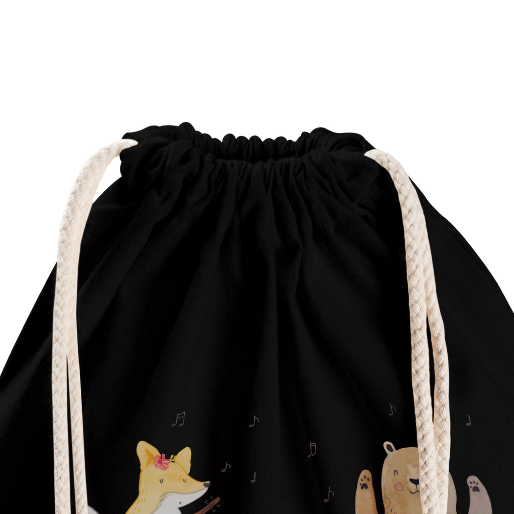 Sportbeutel Waldtiere Aloha Turnbeutel, Beutel, Sporttasche, Tasche, Stoffbeutel, Tiermotive, Gute Laune, lustige Sprüche, Tiere, Wald, Waldtiere, Musik, Aloha, Bär, Hase, Igel, Tanzen, Leben, Lachen