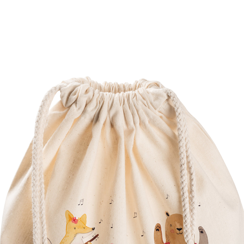 Sportbeutel Waldtiere Aloha Turnbeutel, Beutel, Sporttasche, Tasche, Stoffbeutel, Tiermotive, Gute Laune, lustige Sprüche, Tiere, Wald, Waldtiere, Musik, Aloha, Bär, Hase, Igel, Tanzen, Leben, Lachen