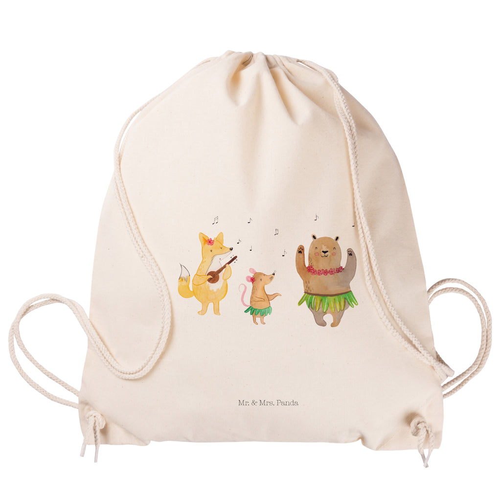 Sportbeutel Waldtiere Aloha Turnbeutel, Beutel, Sporttasche, Tasche, Stoffbeutel, Tiermotive, Gute Laune, lustige Sprüche, Tiere, Wald, Waldtiere, Musik, Aloha, Bär, Hase, Igel, Tanzen, Leben, Lachen