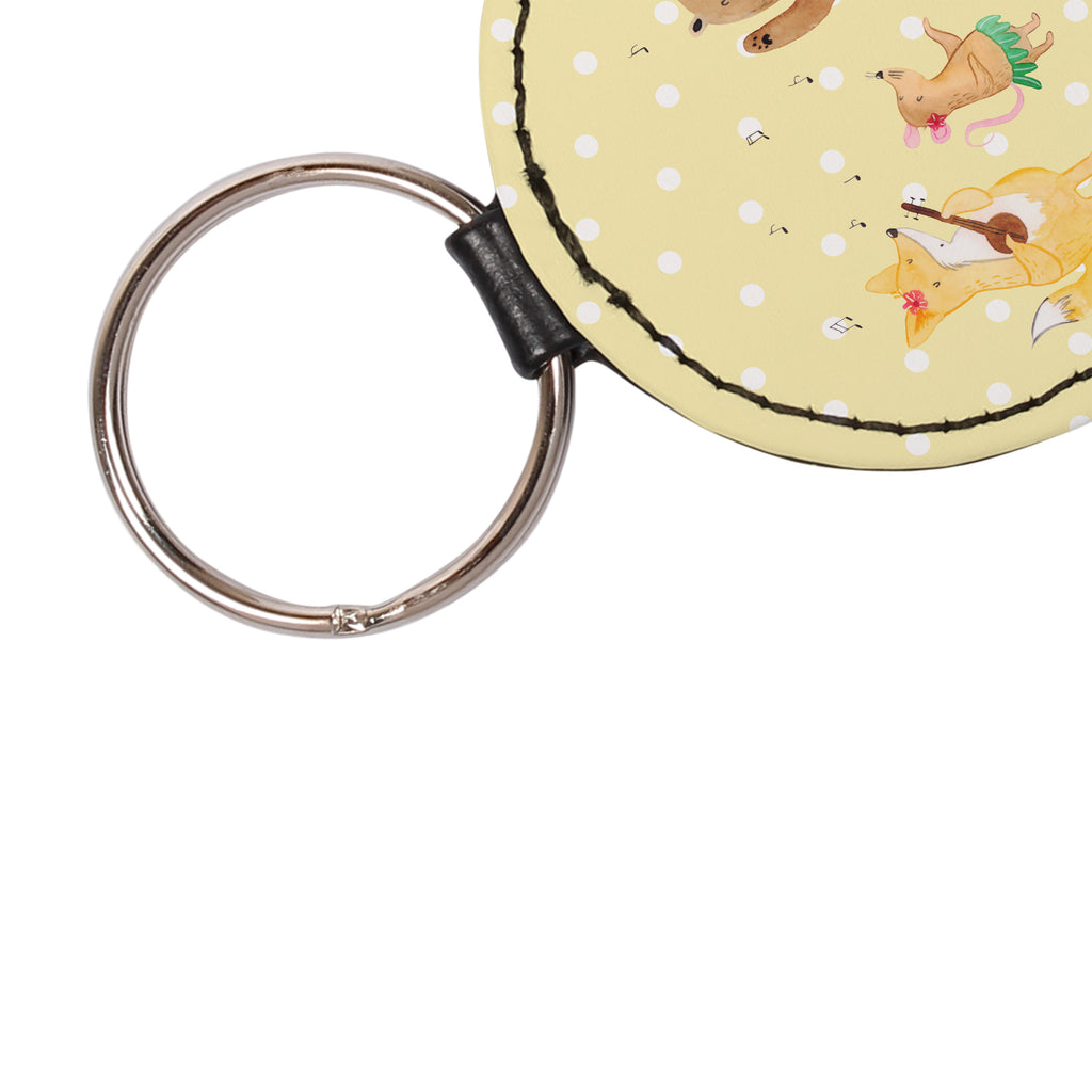 Rund Schlüsselanhänger Waldtiere Aloha Schlüsselanhänger, Anhänger, Taschenanhänger, Glücksbringer, Schutzengel, Tiermotive, Gute Laune, lustige Sprüche, Tiere, Wald, Waldtiere, Musik, Aloha, Bär, Hase, Igel, Tanzen, Leben, Lachen