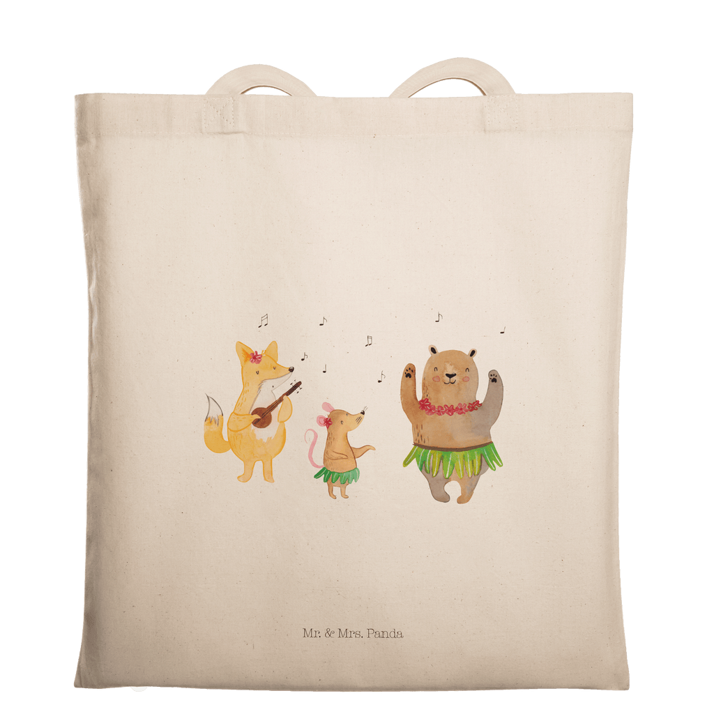 Tragetasche Waldtiere Aloha Beuteltasche, Beutel, Einkaufstasche, Jutebeutel, Stoffbeutel, Tiermotive, Gute Laune, lustige Sprüche, Tiere, Wald, Waldtiere, Musik, Aloha, Bär, Hase, Igel, Tanzen, Leben, Lachen