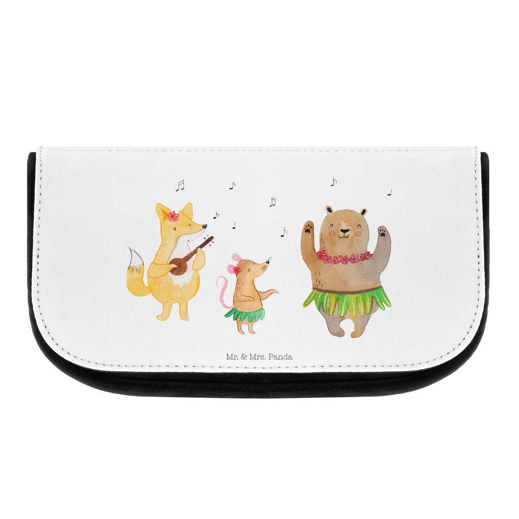 Kosmetiktasche Waldtiere Aloha Kosmetikbeutel, Kulturtasche, Kulturbeutel, Schminktasche, Make-Up Tasche, Tiermotive, Gute Laune, lustige Sprüche, Tiere, Wald, Waldtiere, Musik, Aloha, Bär, Hase, Igel, Tanzen, Leben, Lachen