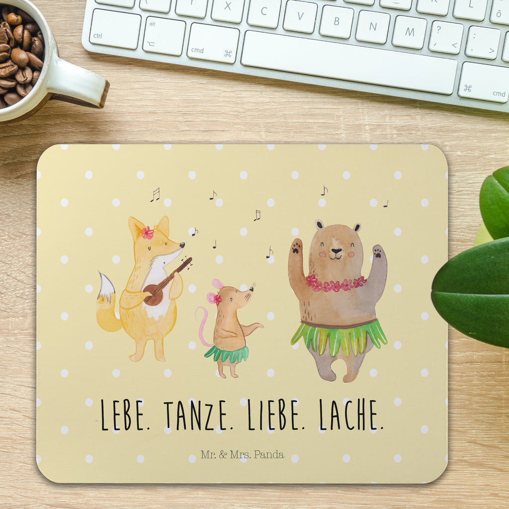 Mauspad Waldtiere Aloha Mousepad, Computer zubehör, Büroausstattung, PC Zubehör, Arbeitszimmer, Mauspad, Einzigartiges Mauspad, Designer Mauspad, Tiermotive, Gute Laune, lustige Sprüche, Tiere, Wald, Waldtiere, Musik, Aloha, Bär, Hase, Igel, Tanzen, Leben, Lachen