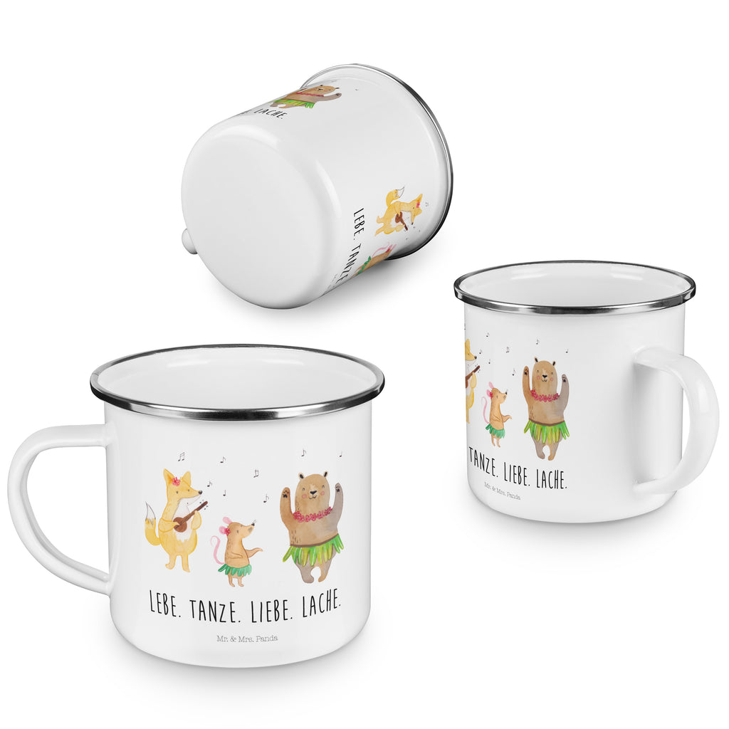 Camping Emaille Tasse Waldtiere Aloha Campingtasse, Trinkbecher, Metalltasse, Outdoor Tasse, Emaille Trinkbecher, Blechtasse Outdoor, Emaille Campingbecher, Edelstahl Trinkbecher, Metalltasse für Camping, Kaffee Blechtasse, Camping Tasse Metall, Tiermotive, Gute Laune, lustige Sprüche, Tiere, Wald, Waldtiere, Musik, Aloha, Bär, Hase, Igel, Tanzen, Leben, Lachen