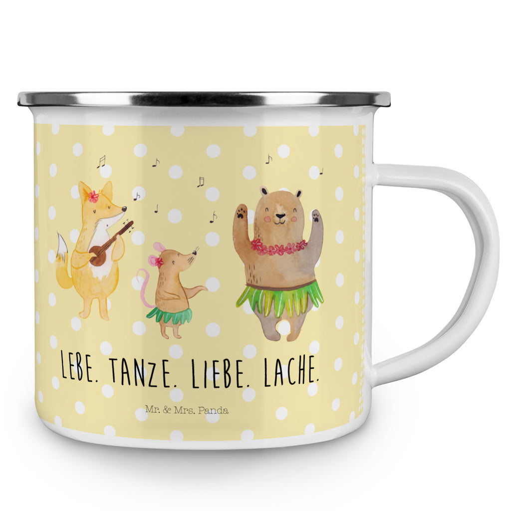 Camping Emaille Tasse Waldtiere Aloha Campingtasse, Trinkbecher, Metalltasse, Outdoor Tasse, Emaille Trinkbecher, Blechtasse Outdoor, Emaille Campingbecher, Edelstahl Trinkbecher, Metalltasse für Camping, Kaffee Blechtasse, Camping Tasse Metall, Tiermotive, Gute Laune, lustige Sprüche, Tiere, Wald, Waldtiere, Musik, Aloha, Bär, Hase, Igel, Tanzen, Leben, Lachen