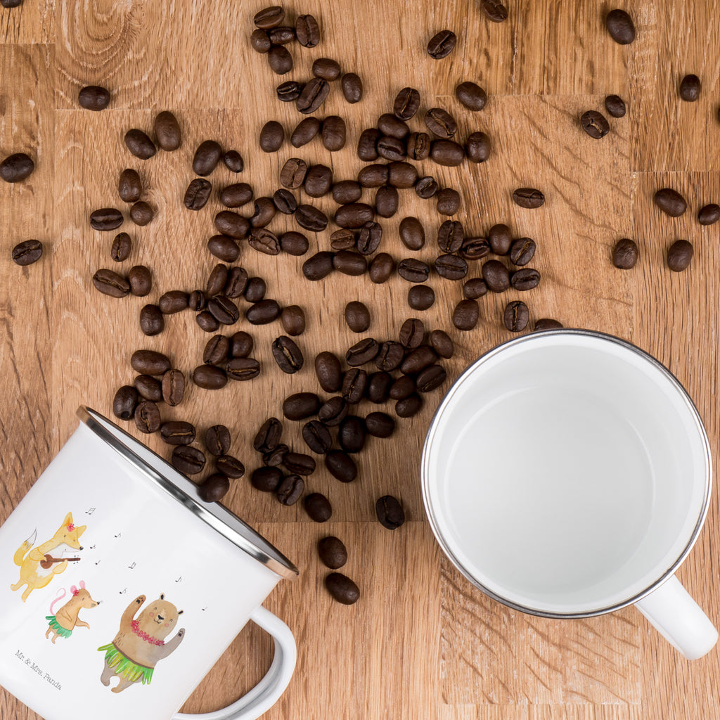 Camping Emaille Tasse Waldtiere Aloha Campingtasse, Trinkbecher, Metalltasse, Outdoor Tasse, Emaille Trinkbecher, Blechtasse Outdoor, Emaille Campingbecher, Edelstahl Trinkbecher, Metalltasse für Camping, Kaffee Blechtasse, Camping Tasse Metall, Tiermotive, Gute Laune, lustige Sprüche, Tiere, Wald, Waldtiere, Musik, Aloha, Bär, Hase, Igel, Tanzen, Leben, Lachen