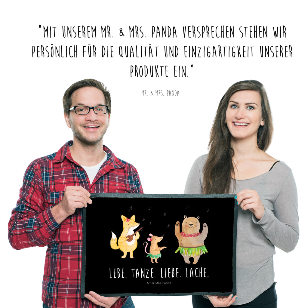 Fußmatte Waldtiere Aloha Wald, Waldtiere, Musik, Aloha, Bär, Hase, Igel, Tanzen, Leben, Lachen Türvorleger, Schmutzmatte, Fußabtreter, Matte, Schmutzfänger, Fußabstreifer, Schmutzfangmatte, Türmatte, Motivfußmatte,  Haustürmatte, Vorleger  süße Tiermotive, gute Laune, lustige Sprüche, Tiere