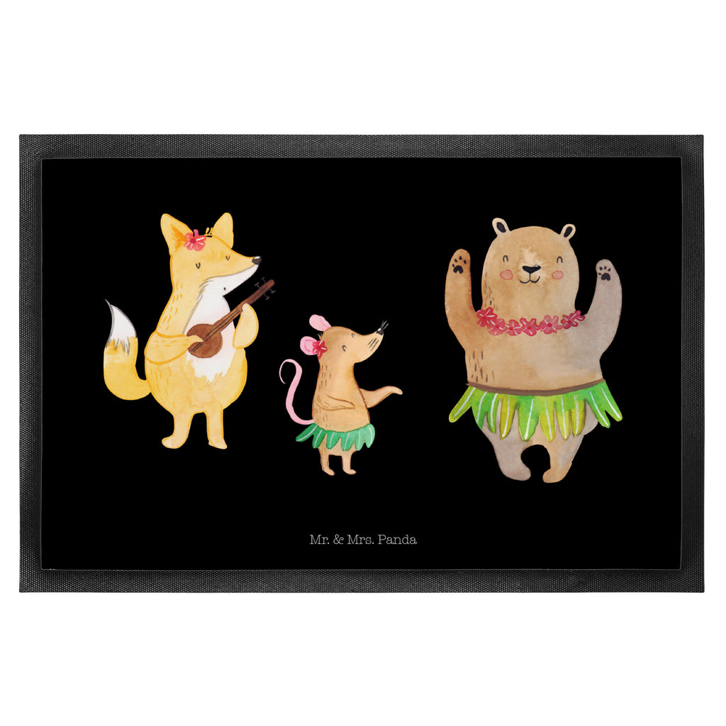 Fußmatte Waldtiere Aloha Wald, Waldtiere, Musik, Aloha, Bär, Hase, Igel, Tanzen, Leben, Lachen Türvorleger, Schmutzmatte, Fußabtreter, Matte, Schmutzfänger, Fußabstreifer, Schmutzfangmatte, Türmatte, Motivfußmatte,  Haustürmatte, Vorleger  süße Tiermotive, gute Laune, lustige Sprüche, Tiere