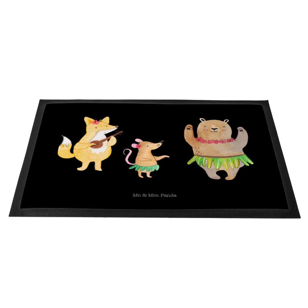 Fußmatte Waldtiere Aloha Wald, Waldtiere, Musik, Aloha, Bär, Hase, Igel, Tanzen, Leben, Lachen Türvorleger, Schmutzmatte, Fußabtreter, Matte, Schmutzfänger, Fußabstreifer, Schmutzfangmatte, Türmatte, Motivfußmatte,  Haustürmatte, Vorleger  süße Tiermotive, gute Laune, lustige Sprüche, Tiere