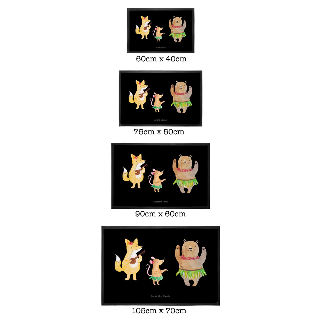 Fußmatte Waldtiere Aloha Wald, Waldtiere, Musik, Aloha, Bär, Hase, Igel, Tanzen, Leben, Lachen Türvorleger, Schmutzmatte, Fußabtreter, Matte, Schmutzfänger, Fußabstreifer, Schmutzfangmatte, Türmatte, Motivfußmatte,  Haustürmatte, Vorleger  süße Tiermotive, gute Laune, lustige Sprüche, Tiere