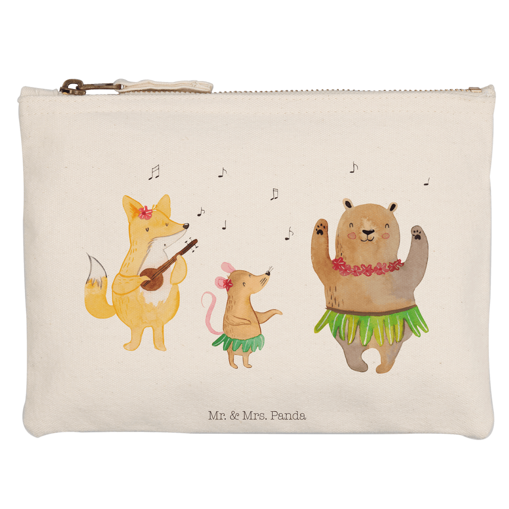 Schminktasche Waldtiere Aloha Schminktasche, Kosmetiktasche, Kosmetikbeutel, Stiftemäppchen, Etui, Federmappe, Makeup, XXL, Schminketui, Kosmetiketui, Schlamperetui, Tiermotive, Gute Laune, lustige Sprüche, Tiere, Wald, Waldtiere, Musik, Aloha, Bär, Hase, Igel, Tanzen, Leben, Lachen