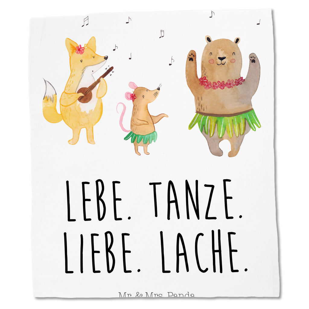 Tragetasche Waldtiere Aloha Beuteltasche, Beutel, Einkaufstasche, Jutebeutel, Stoffbeutel, Tiermotive, Gute Laune, lustige Sprüche, Tiere, Wald, Waldtiere, Musik, Aloha, Bär, Hase, Igel, Tanzen, Leben, Lachen