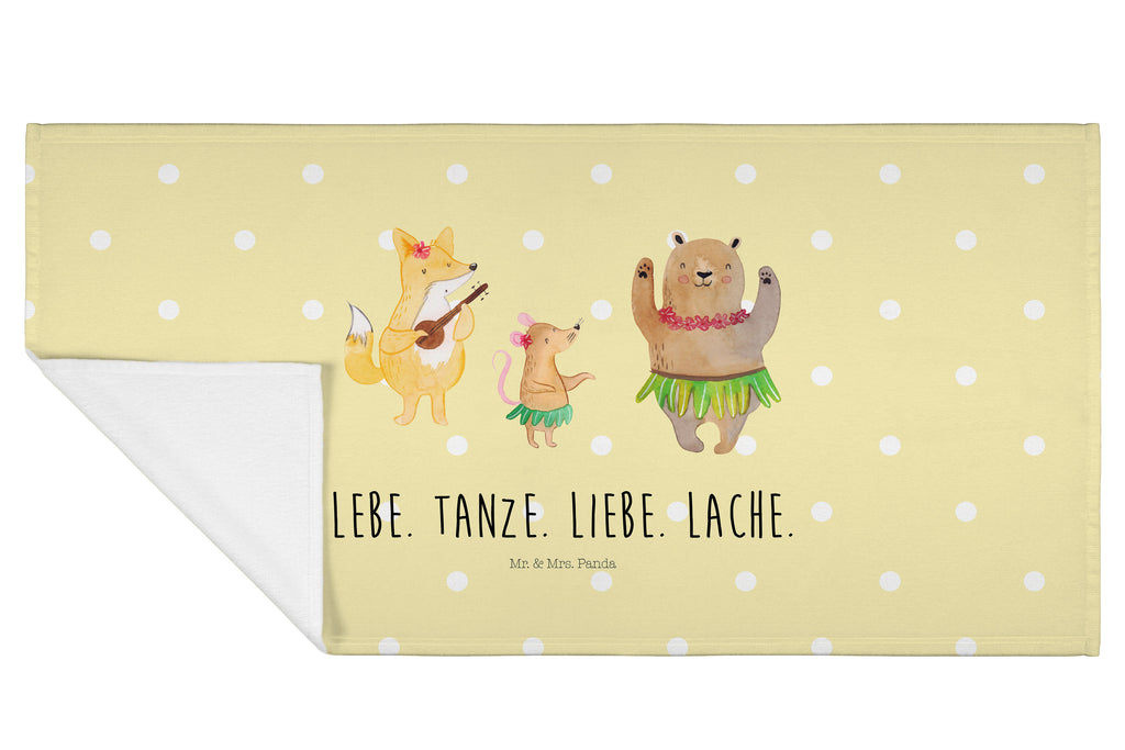 50 x 100 Handtuch Waldtiere Aloha Handtuch, Badehandtuch, Badezimmer, Handtücher, groß, Kinder, Baby, Tiermotive, Gute Laune, lustige Sprüche, Tiere, Wald, Waldtiere, Musik, Aloha, Bär, Hase, Igel, Tanzen, Leben, Lachen