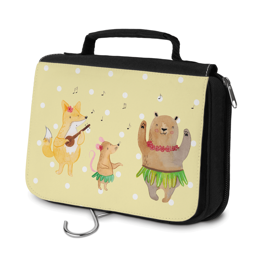 Kulturbeutel Waldtiere Aloha Kulturbeutel, Zum Aufhängen, Waschtasche, Kosmetiktasche, Damen, Herren, Aufbewahrungstasche, Schminktasche, Kosmetikbeutel, Organizer, Kulturtasche, Schminkutensil, Tiermotive, Gute Laune, lustige Sprüche, Tiere, Wald, Waldtiere, Musik, Aloha, Bär, Hase, Igel, Tanzen, Leben, Lachen