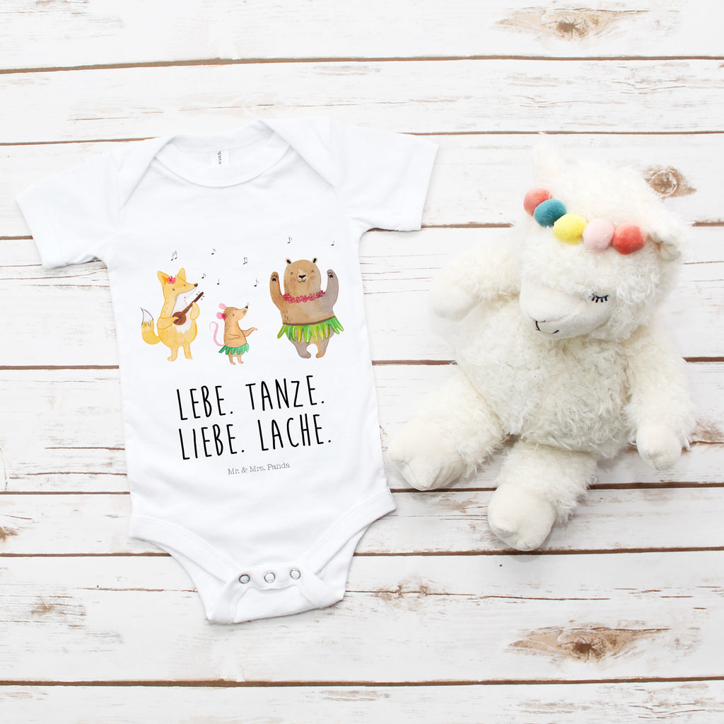 Organic Baby Body Waldtiere Aloha Babykleidung, Babystrampler, Strampler, Wickelbody, Baby Erstausstattung, Junge, Mädchen, Tiermotive, Gute Laune, lustige Sprüche, Tiere, Wald, Waldtiere, Musik, Aloha, Bär, Hase, Igel, Tanzen, Leben, Lachen