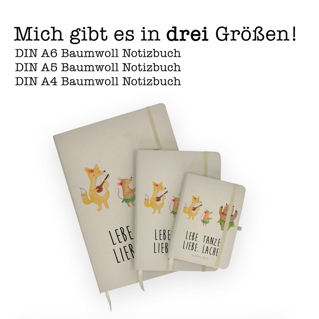 DIN A6 Baumwoll Notizbuch Waldtiere Aloha Notizen, Eintragebuch, Tagebuch, Notizblock, Adressbuch, Journal, Kladde, Skizzenbuch, Notizheft, Schreibbuch, Schreibheft, Tiermotive, Gute Laune, lustige Sprüche, Tiere, Wald, Waldtiere, Musik, Aloha, Bär, Hase, Igel, Tanzen, Leben, Lachen