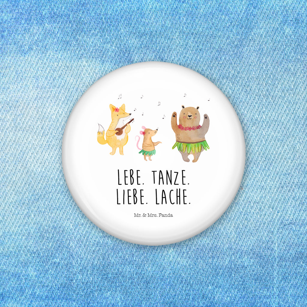 50mm Button Waldtiere Aloha 50mm Button, Button, Pin, Anstecknadel, Tiermotive, Gute Laune, lustige Sprüche, Tiere, Wald, Waldtiere, Musik, Aloha, Bär, Hase, Igel, Tanzen, Leben, Lachen