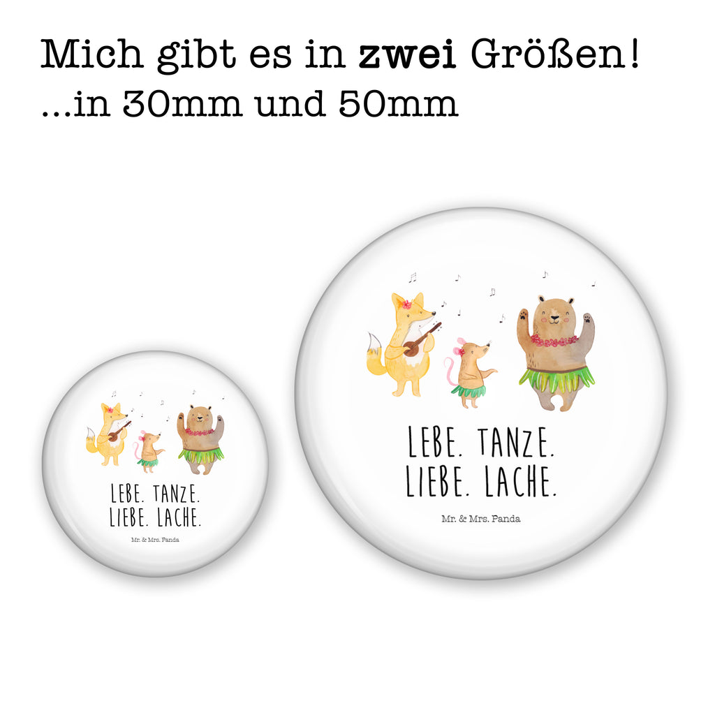 50mm Button Waldtiere Aloha 50mm Button, Button, Pin, Anstecknadel, Tiermotive, Gute Laune, lustige Sprüche, Tiere, Wald, Waldtiere, Musik, Aloha, Bär, Hase, Igel, Tanzen, Leben, Lachen