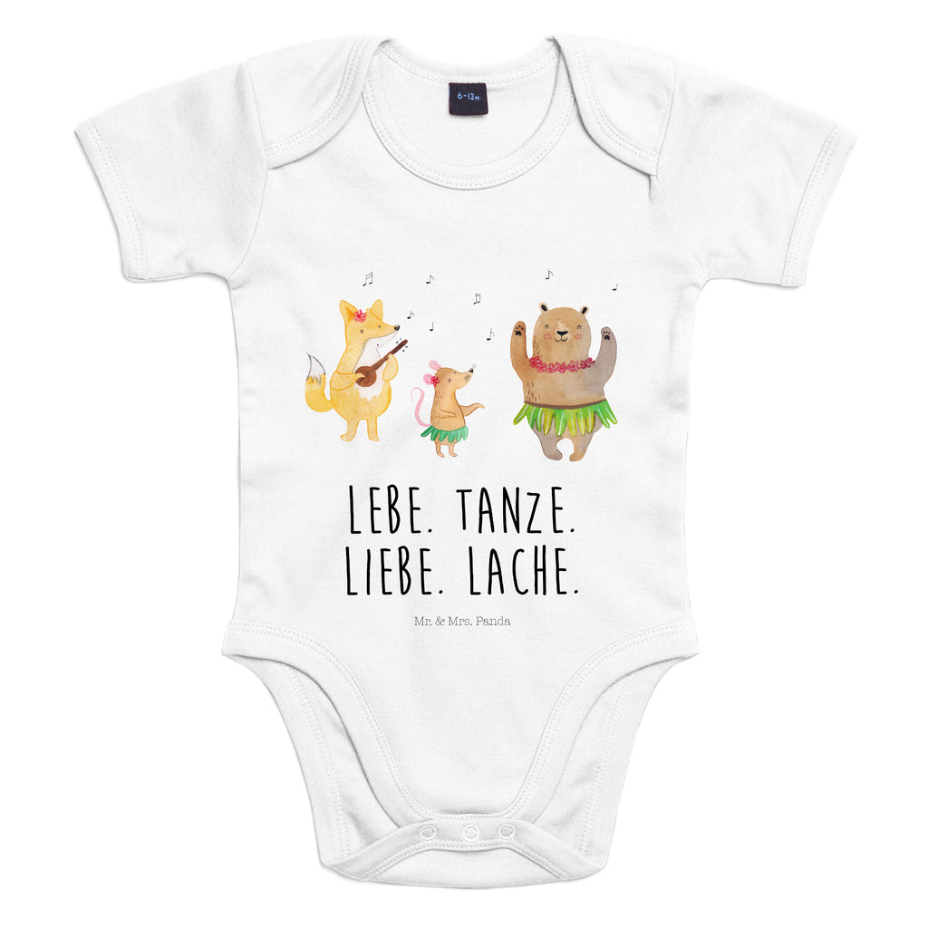 Organic Baby Body Waldtiere Aloha Babykleidung, Babystrampler, Strampler, Wickelbody, Baby Erstausstattung, Junge, Mädchen, Tiermotive, Gute Laune, lustige Sprüche, Tiere, Wald, Waldtiere, Musik, Aloha, Bär, Hase, Igel, Tanzen, Leben, Lachen