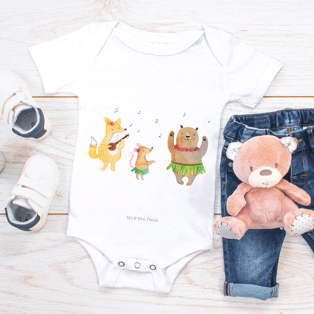 Organic Baby Body Waldtiere Aloha Babykleidung, Babystrampler, Strampler, Wickelbody, Baby Erstausstattung, Junge, Mädchen, Tiermotive, Gute Laune, lustige Sprüche, Tiere, Wald, Waldtiere, Musik, Aloha, Bär, Hase, Igel, Tanzen, Leben, Lachen